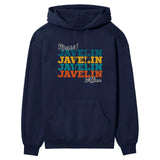 Personalized Javelin Javelin Javelin on a Hoodie With Mascot and Javelin Thrower Name on a Hoodie