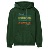 Personalized Hurdles Hurdles Hurdles on a Hoodie With Mascot and Hurdler Name on a Hoodie