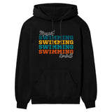 Personalized Swimming Swimming Swimming on a Hoodie With Mascot and Swimmer Name on a Hoodie