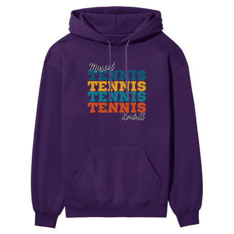 Personalized Tennis Tennis Tennis on a Hoodie With Mascot and Tennis Player Name on a Hoodie