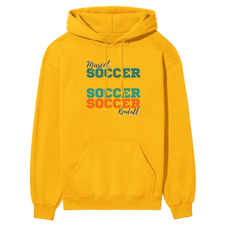 Personalized Soccer Soccer Soccer on a Hoodie With Mascot and Soccer Player Name on a Hoodie