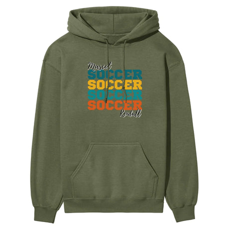 Personalized Soccer Soccer Soccer on a Hoodie With Mascot and Soccer Player Name on a Hoodie