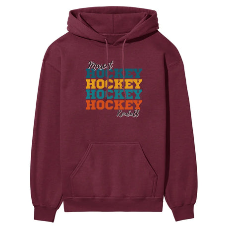 Personalized Hockey Hockey Hockey on a Hoodie With Mascot and Hockey Player Name on a Hoodie