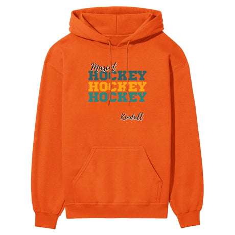 Personalized Hockey Hockey Hockey on a Hoodie With Mascot and Hockey Player Name on a Hoodie