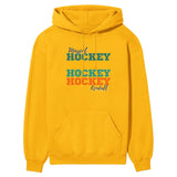 Personalized Hockey Hockey Hockey on a Hoodie With Mascot and Hockey Player Name on a Hoodie