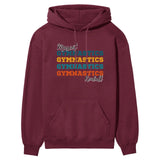 Personalized Gymnastics Gymnastics Gymnastics on a Hoodie With Mascot and Gymnast Name on a Hoodie