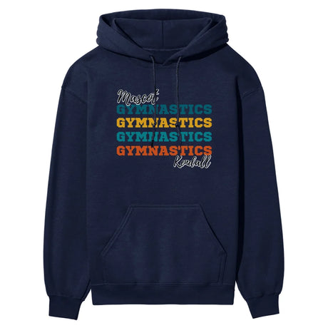 Personalized Gymnastics Gymnastics Gymnastics on a Hoodie With Mascot and Gymnast Name on a Hoodie