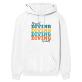 Personalized Diving Diving Diving on a Hoodie With Mascot and Diver Name on a Hoodie