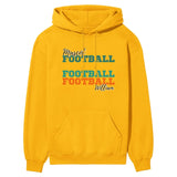 Personalized Football Football Football on a Hoodie With Mascot and Football Player Name on a Hoodie