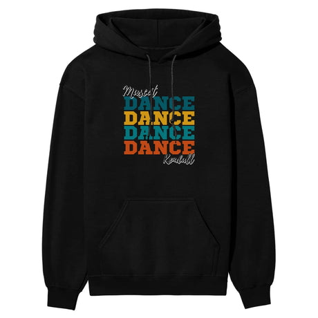 Personalized Dance Dance Dance on a Hoodie With Mascot and Dancer Name on a Hoodie