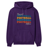 Personalized Football Football Football on a Hoodie With Mascot and Football Player Name on a Hoodie