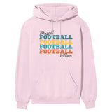 Personalized Football Football Football on a Hoodie With Mascot and Football Player Name on a Hoodie