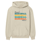 Personalized Baseball Baseball Baseball on a Hoodie With Mascot and Baseball Player Name on a Hoodie