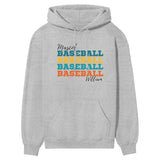 Personalized Baseball Baseball Baseball on a Hoodie With Mascot and Baseball Player Name on a Hoodie