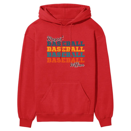 Personalized Baseball Baseball Baseball on a Hoodie With Mascot and Baseball Player Name on a Hoodie