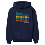 Personalized Baseball Baseball Baseball on a Hoodie With Mascot and Baseball Player Name on a Hoodie