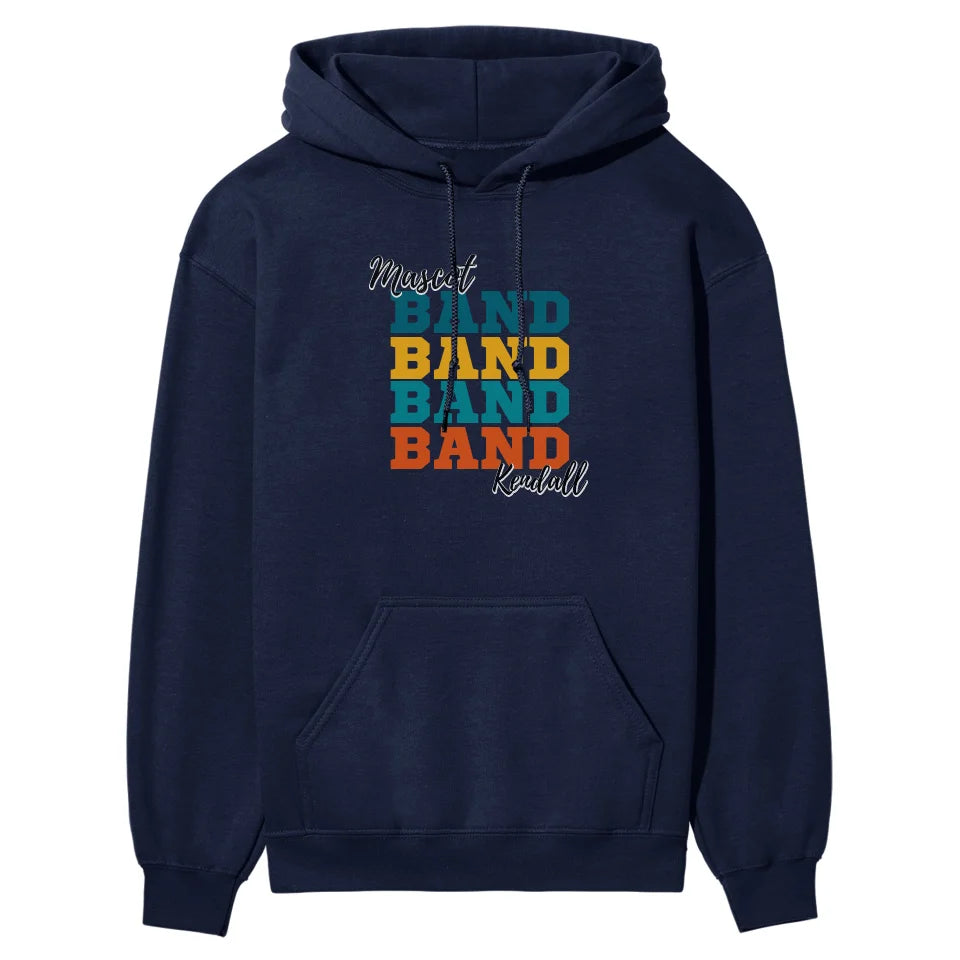 Personalized Band Band Band on a Hoodie With Mascot and Musician Name on a Hoodie