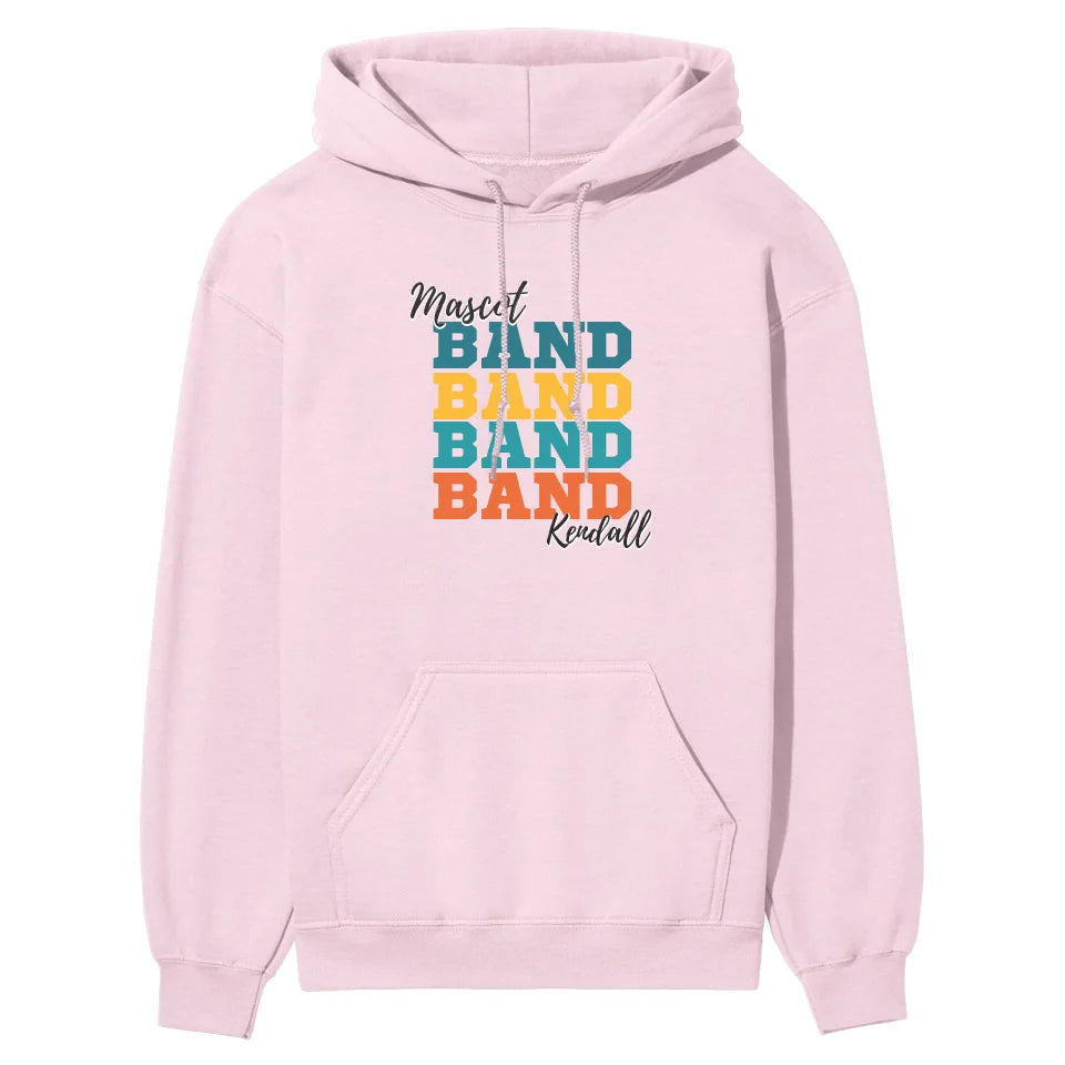 Personalized Band Band Band on a Hoodie With Mascot and Musician Name on a Hoodie