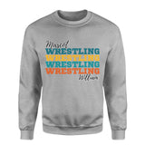 Personalized Wrestling Wrestling Wrestling on a Sweatshirt With Mascot and Wrestler Name on a Sweatshirt