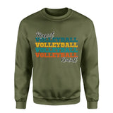 Personalized Volleyball Volleyball Volleyball on a Sweatshirt With Mascot and Volleyball Player Name on a Sweatshirt