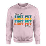 Personalized Shot put Shot put Shot put on a Sweatshirt With Mascot and Shot putter Name on a Sweatshirt