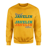 Personalized Javelin Javelin Javelin on a Sweatshirt With Mascot and Javelin Thrower Name on a Sweatshirt