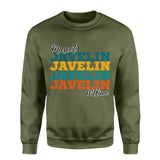 Personalized Javelin Javelin Javelin on a Sweatshirt With Mascot and Javelin Thrower Name on a Sweatshirt