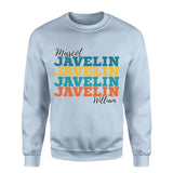 Personalized Javelin Javelin Javelin on a Sweatshirt With Mascot and Javelin Thrower Name on a Sweatshirt