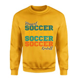 Personalized Soccer Soccer Soccer on a Sweatshirt With Mascot and Soccer Player Name on a Sweatshirt