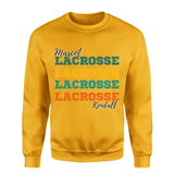 Personalized Lacrosse Lacrosse Lacrosse on a Sweatshirt With Mascot and Lacrosse Player Name on a Sweatshirt