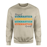 Personalized Gymnastics Gymnastics Gymnastics on a Sweatshirt With Mascot and Gymnast Name on a Sweatshirt