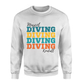 Personalized Diving Diving Diving on a Sweatshirt With Mascot and Diver Name on a Sweatshirt