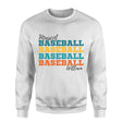 Personalized Baseball Baseball Baseball on a Sweatshirt With Mascot and Baseball Player Name on a Sweatshirt