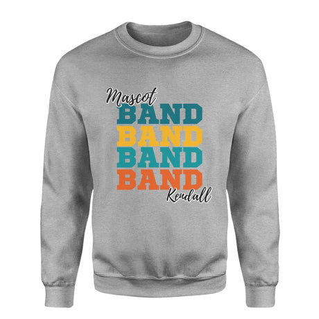 Personalized Band Band Band on a Sweatshirt With Mascot and Musician Name on a Sweatshirt