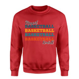 Personalized Basketball Basketball Basketball on a Sweatshirt With Mascot and Basketball Player Name on a Sweatshirt