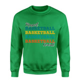 Personalized Basketball Basketball Basketball on a Sweatshirt With Mascot and Basketball Player Name on a Sweatshirt