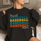 Personalized Baseball Baseball Baseball on a Sweatshirt With Mascot and Baseball Player Name on a Sweatshirt