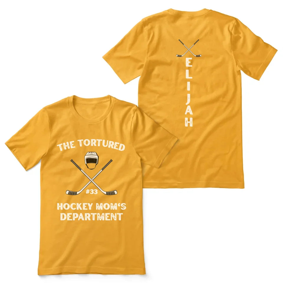 Tortured Hockey Mom's Department on a Unisex T-Shirt