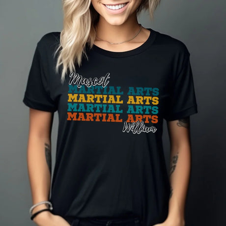 Personalized Martial Arts Martial Arts Martial Arts Shirt With Mascot and Martial Artist Name on a Unisex T-Shirt