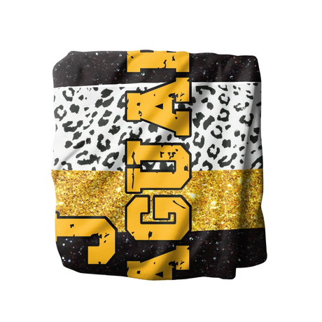 Personalized Cheer Glitter Print Velveteen Plush Blanket