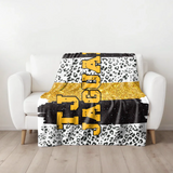 Personalized Cheer Glitter Print Velveteen Plush Blanket