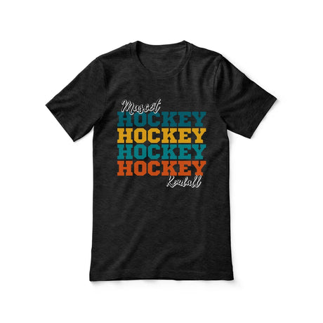 Personalized Hockey Hockey Hockey Shirt With Mascot and Hockey Player Name on a Unisex T-Shirt