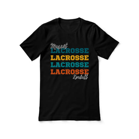 Personalized Lacrosse Lacrosse Lacrosse Shirt With Mascot and Lacrosse Player Name on a Unisex T-Shirt