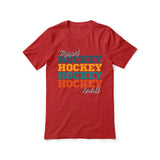 Personalized Hockey Hockey Hockey Shirt With Mascot and Hockey Player Name on a Unisex T-Shirt