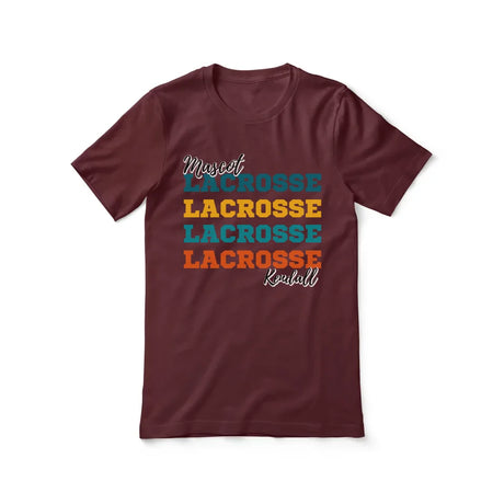 Personalized Lacrosse Lacrosse Lacrosse Shirt With Mascot and Lacrosse Player Name on a Unisex T-Shirt