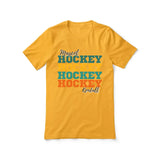 Personalized Hockey Hockey Hockey Shirt With Mascot and Hockey Player Name on a Unisex T-Shirt