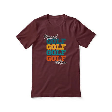 Personalized Golf Golf Golf Shirt With Mascot and Golfer Name on a Unisex T-Shirt