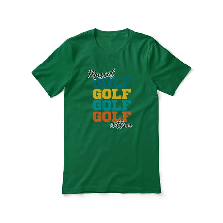 Personalized Golf Golf Golf Shirt With Mascot and Golfer Name on a Unisex T-Shirt