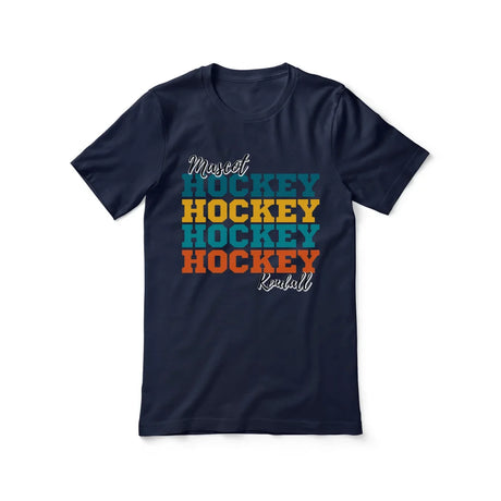 Personalized Hockey Hockey Hockey Shirt With Mascot and Hockey Player Name on a Unisex T-Shirt