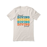 Personalized Diving Diving Diving Shirt With Mascot and Diver Name on a Unisex T-Shirt